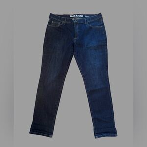 Eddie Bauer Women's Dark Blue Straight Leg Jeans Boyfriend Midrise Slim.